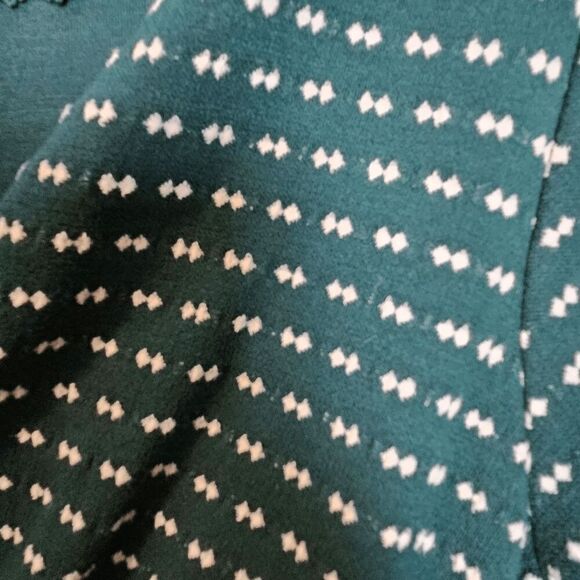 Maeve Anthropologie Malka Polka Dots Faux Wrap Belted Dress Womens Green Size Me - Picture 3 of 5